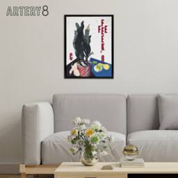 "Artery8 O Keeffe Stylised Poster Portrait Demuth Framed Canvas Wall Art Print in White - Size: W12"" x H16""" - thumbnail 3