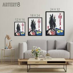 "Artery8 O Keeffe Stylised Poster Portrait Demuth Framed Canvas Wall Art Print in White - Size: W12"" x H16""" - thumbnail 4