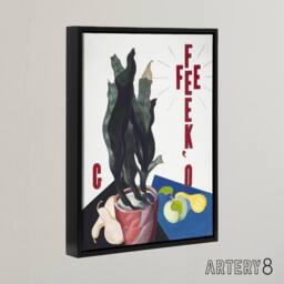 "Artery8 O Keeffe Stylised Poster Portrait Demuth Framed Canvas Wall Art Print in White - Size: W12"" x H16""" - thumbnail 2