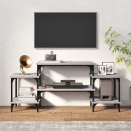 Berkfield Home TV Cabinet Grey Sonoma 117x35x52 cm Engineered Wood - Size: 117 x 35 x 52 cm - thumbnail 3