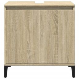Berkfield Home Sink Cabinet Sonoma Oak 58x33x60 cm Engineered Wood in Brown - Size: 58 x 33 x 60 cm - thumbnail 4
