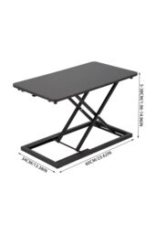Living and Home Height Adjustable Standing Desk Converter in Black - thumbnail 6