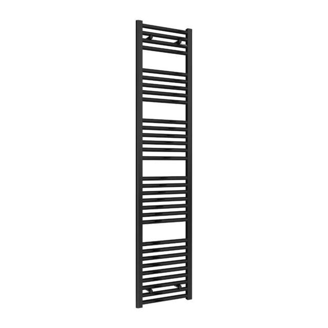 Bathroom Kingdom Diva Black Straight Heated Towel Rail 1800x400 - image 1