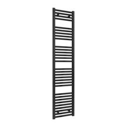 Bathroom Kingdom Diva Black Straight Heated Towel Rail 1800x400 - thumbnail 1