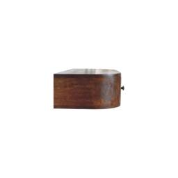 Wyld Haus Waimea Curved 2 Drawer Wall Mounted Console Mango Wood Chestnut in Brown - thumbnail 9