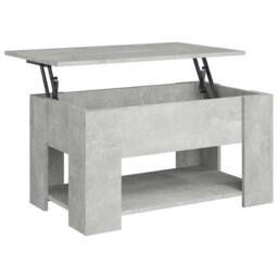 Berkfield Home Modern Coffee Table Concrete Grey 79x49x41 cm Engineered Wood - Size: 79 x 49 x 41 cm - thumbnail 3