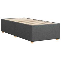 Berkfield Home Soft Bed Frame without Mattress Dark Grey¬†Single¬†Fabric in Dark Grey - Size: Single - thumbnail 6