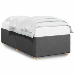 Berkfield Home Soft Bed Frame without Mattress Dark Grey¬†Single¬†Fabric in Dark Grey - Size: Single - thumbnail 3