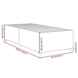 Berkfield Home Soft Bed Frame without Mattress Dark Grey¬†Single¬†Fabric in Dark Grey - Size: Single - thumbnail 9