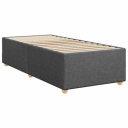 Berkfield Home Soft Bed Frame without Mattress Dark Grey¬†Single¬†Fabric in Dark Grey - Size: Single - thumbnail 1