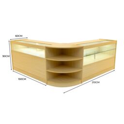 Monstershop Harmonia LED Shop Counter Set B1500, C1500 & LM60 - Maple in Beige - thumbnail 3