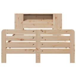 Berkfield Home Bed Frame without Mattress 135x190 cm Double Solid Wood Pine in Natural - thumbnail 4