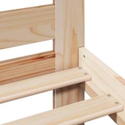 Berkfield Home Bed Frame without Mattress 135x190 cm Double Solid Wood Pine in Natural - thumbnail 9