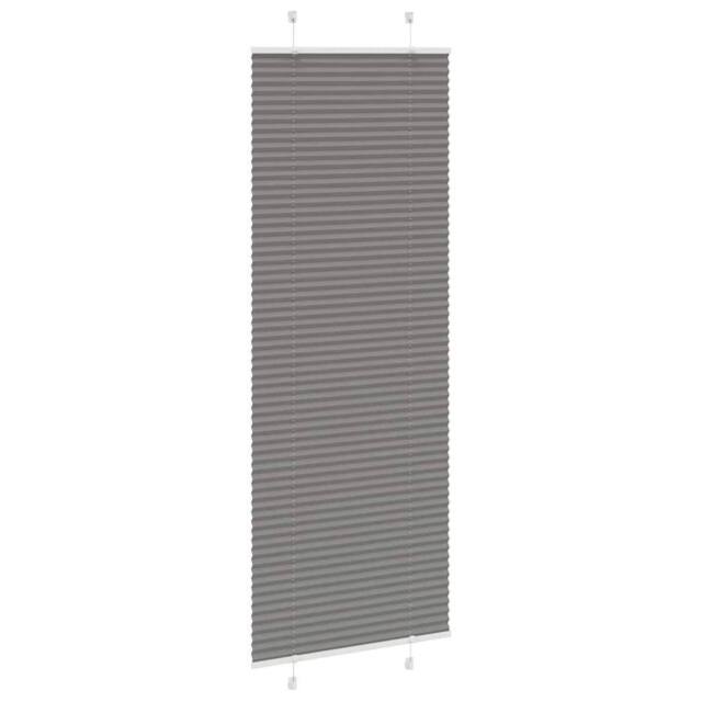 Berkfield Home Pleated Blind Anthracite 70x200 cm Fabric Width 69.4 cm Polyester in Dark Grey - image 1