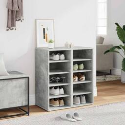 Berkfield Home Shoe Cabinets 2 pcs Concrete Grey 31.5x35x70 cm Engineered Wood - thumbnail 2