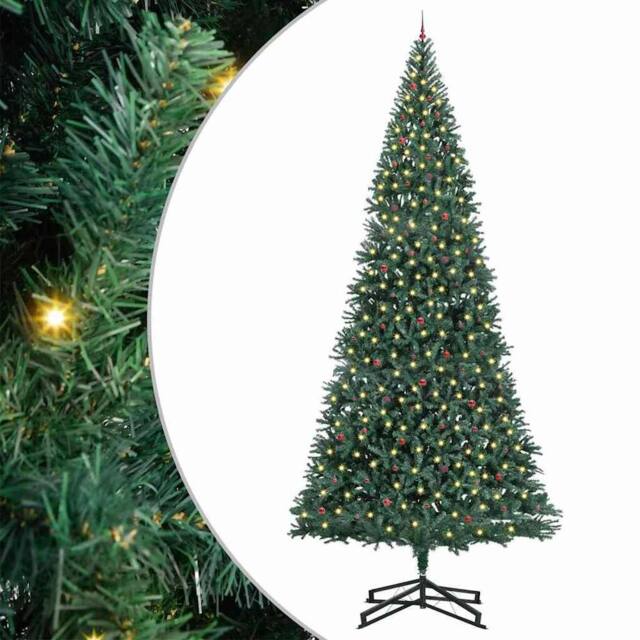 Berkfield Home Artificial Pre-lit Christmas Tree with Ball Set Green 500 cm - image 1