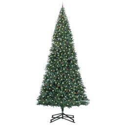 Berkfield Home Artificial Pre-lit Christmas Tree with Ball Set Green 500 cm - thumbnail 2