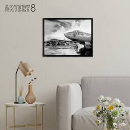 "Artery8 USAF 1950 B 47 Stratojet Bomber Aircraft Framed Canvas Wall Art Print in Grey - Size: W12"" x H16""" - thumbnail 3