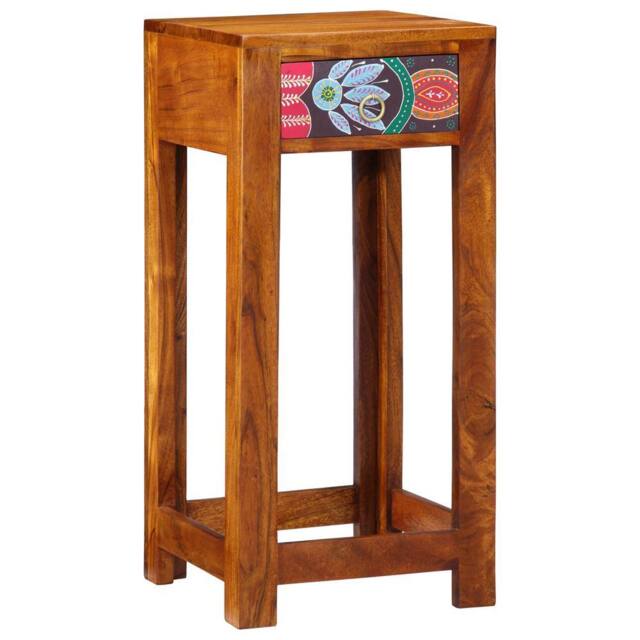 Berkfield Home Telephone Stand 35x35x75 cm Solid Wood Acacia in Brown - Size: 35 x 35 x 75 cm - image 1