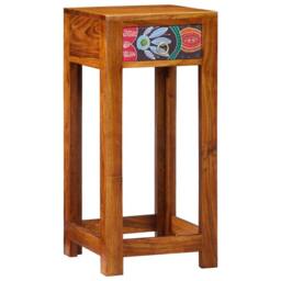 Berkfield Home Telephone Stand 35x35x75 cm Solid Wood Acacia in Brown - Size: 35 x 35 x 75 cm - thumbnail 2