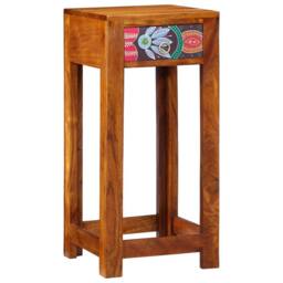 Berkfield Home Telephone Stand 35x35x75 cm Solid Wood Acacia in Brown - Size: 35 x 35 x 75 cm - thumbnail 1