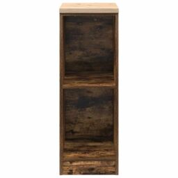 Berkfield Home Garage Storage Cabinet Smoked Oak 30x51x85 cm Solid Wood Pine in Brown - Size: 30 x 51 x 85 cm - thumbnail 5