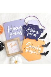 KDMD Pink Trick or Treat Wooden Frame Sign - thumbnail 5
