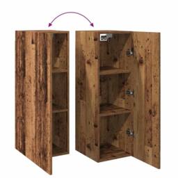 Berkfield Home TV Cabinet Old Wood 30.5x30x90 cm Engineered Wood in Brown - thumbnail 8