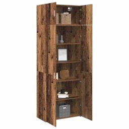 Berkfield Home Storage Cabinet Old wood 40 x 40 x 30 cm Engineered wood in Brown - thumbnail 3