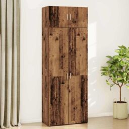 Berkfield Home Storage Cabinet Old wood 40 x 40 x 30 cm Engineered wood in Brown - thumbnail 4