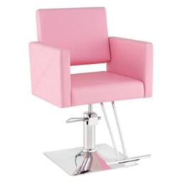 Costway Barber Chair Hair Salon Height Adjustable Swivel Hairdressing Chair in Pink - thumbnail 5