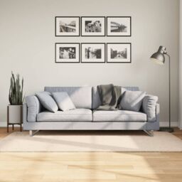 Berkfield Home Rug HUARTE Short Pile Soft & Washable Beige 100x200 cm - Size: Medium - thumbnail 1
