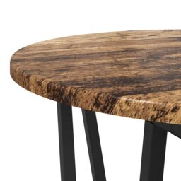 Berkfield Home Side Table Set - 2 Pieces, Rustic Wood Look, Metal Base in Brown - thumbnail 6