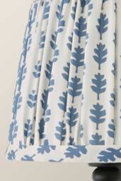 ValueLights Grange Extra Small Floral Pleated Lamp Shade in Mid Blue - thumbnail 4