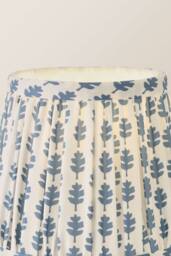ValueLights Grange Extra Small Floral Pleated Lamp Shade in Mid Blue - thumbnail 5