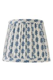 ValueLights Grange Extra Small Floral Pleated Lamp Shade in Mid Blue - thumbnail 6