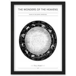 Artery8 Wonders of the Heavens Duncan Bradford Signs of the Zodiac Engraving Antique Telescopic Classic Illustration Artwork Framed Wall Art Print A4 - thumbnail 1