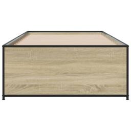 Berkfield Home Durable Bed Frame without Mattress Sonoma Oak 100x200 cm in Light Tan - thumbnail 4
