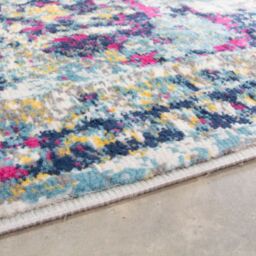 Kukoon Grey Blue Multicolour Traditional Medallion Bordered Living Area Rug - Size: 160 cm x 230 cm - thumbnail 5