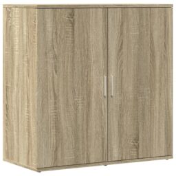 Berkfield Home Sideboard Sonoma Oak 79x38x80 cm Engineered Wood in Brown - Size: 79 x 38 x 80 cm - thumbnail 2