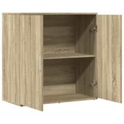 Berkfield Home Sideboard Sonoma Oak 79x38x80 cm Engineered Wood in Brown - Size: 79 x 38 x 80 cm - thumbnail 6