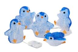 Marco Paul 5pc Pre-Lit Christmas Penguins String Lights in Blue - thumbnail 2