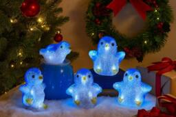 Marco Paul 5pc Pre-Lit Christmas Penguins String Lights in Blue - thumbnail 3
