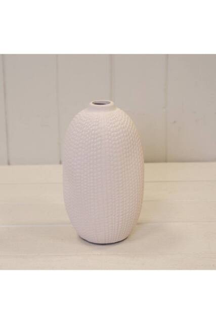 KDMD White Medium Textured Vase - image 1