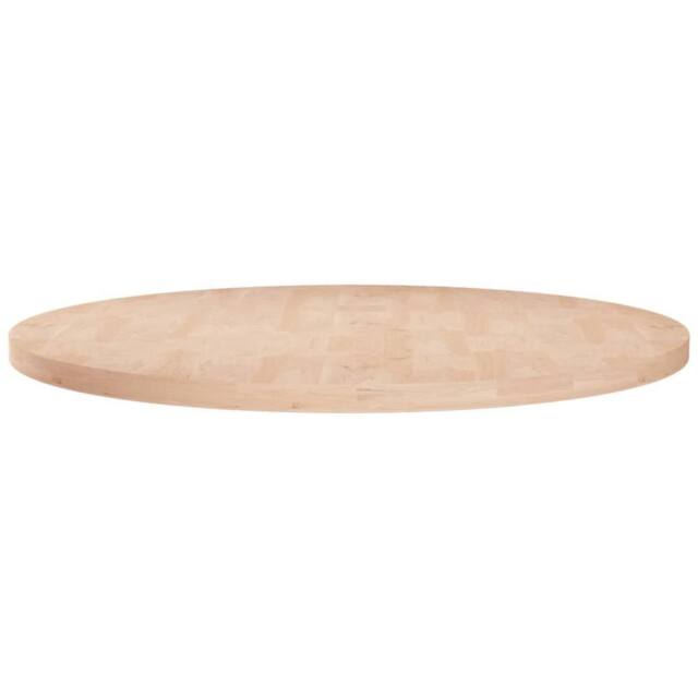 Berkfield Home Round Table Top √ò70x2, 5 cm Untreated Solid Wood Oak in Light Oak - image 1