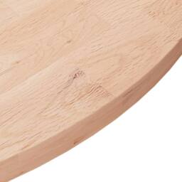 Berkfield Home Round Table Top √ò70x2, 5 cm Untreated Solid Wood Oak in Light Oak - thumbnail 3