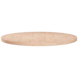 Berkfield Home Round Table Top √ò70x2, 5 cm Untreated Solid Wood Oak in Light Oak - thumbnail 1