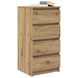 Berkfield Home Sideboard Artisan Oak 37.5x35x76 cm Engineered Wood in Brown - thumbnail 4