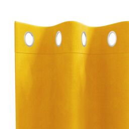 Berkfield Home Blackout Curtains with Eyelets 2 pcs Mustard Yellow Velvet - thumbnail 4