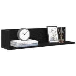 Berkfield Home Wall Shelves 2 pcs Black 75x16.5x16.5 cm Engineered Wood - thumbnail 2